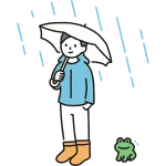 Boy Holding An Umbrella SVG Icon